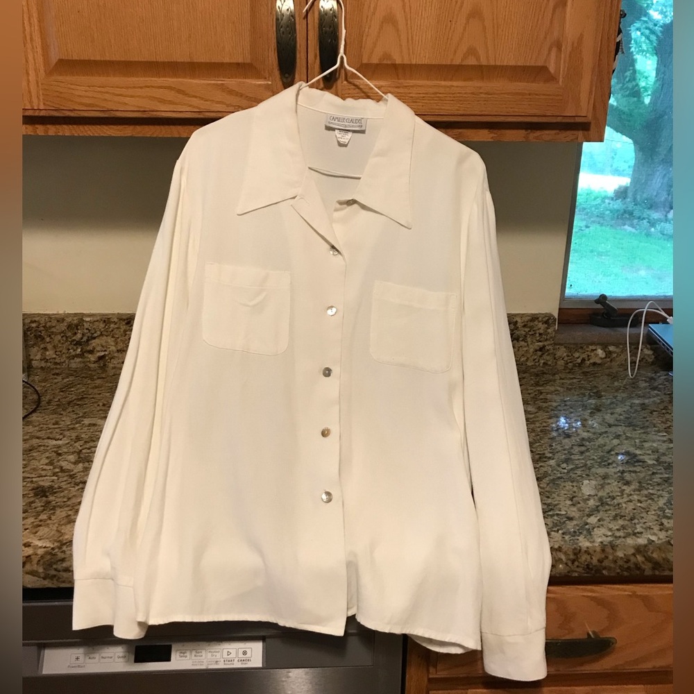 Womens Camille Claudel long sleeve blouse crepe like material